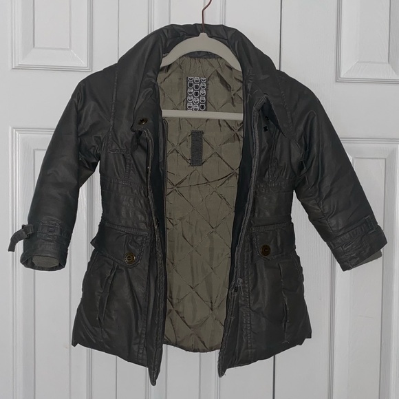 MEXX dark sage/green Fall/spring jacket for girls in a size 3-4 - Picture 6 of 16